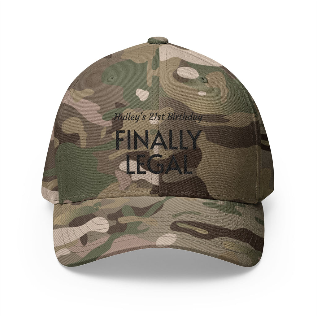 Finally Legal Embroidered Cap — Personalized 21st Birthday Hat