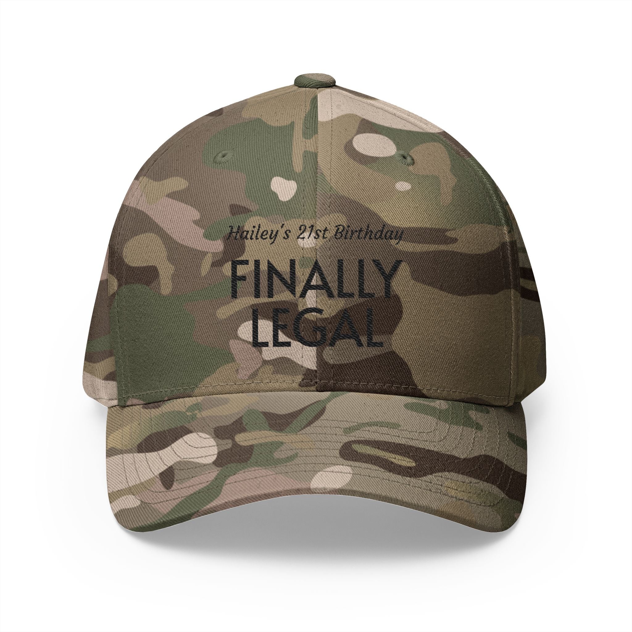 Finally Legal Embroidered Cap — Personalized 21st Birthday Hat