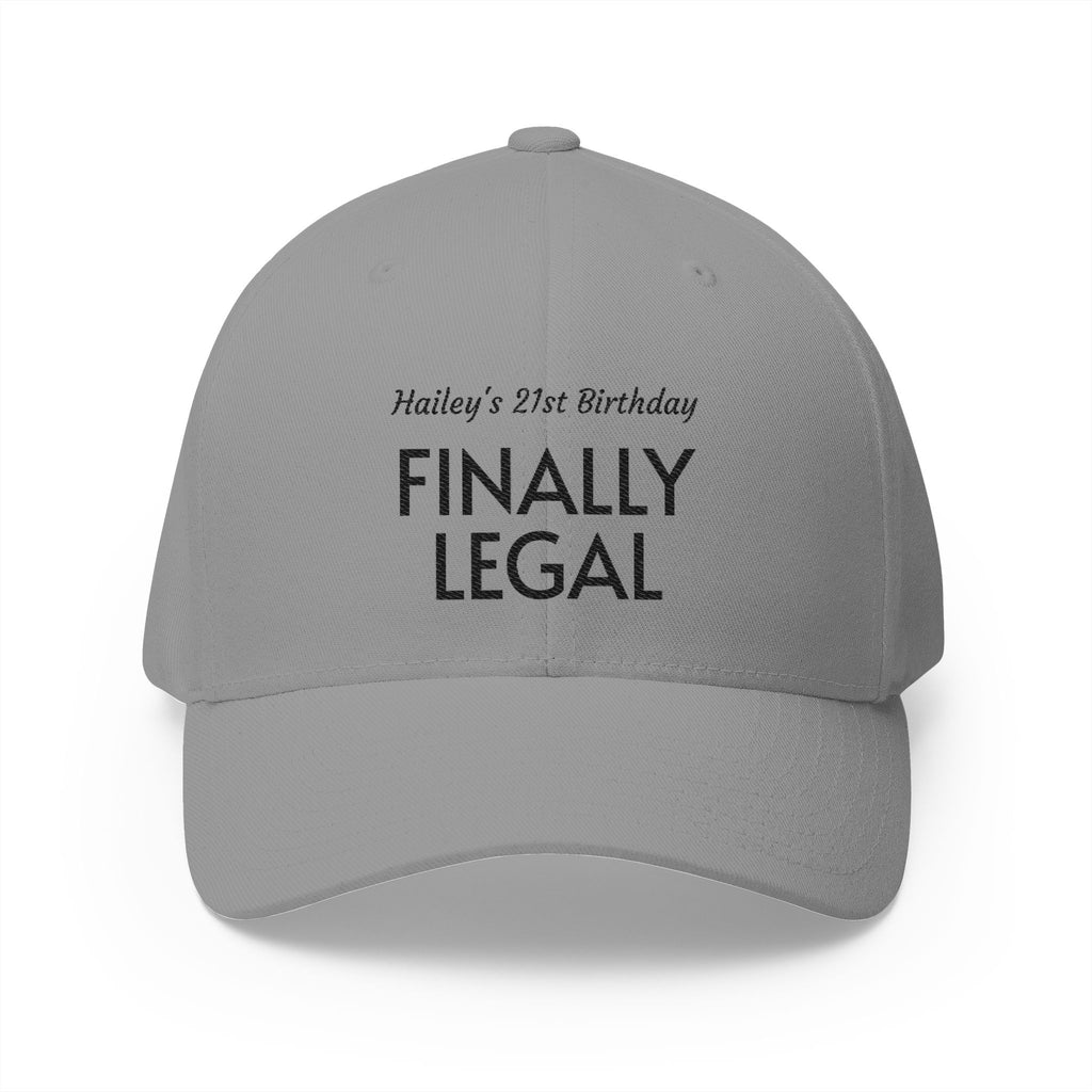 Finally Legal Embroidered Cap — Personalized 21st Birthday Hat