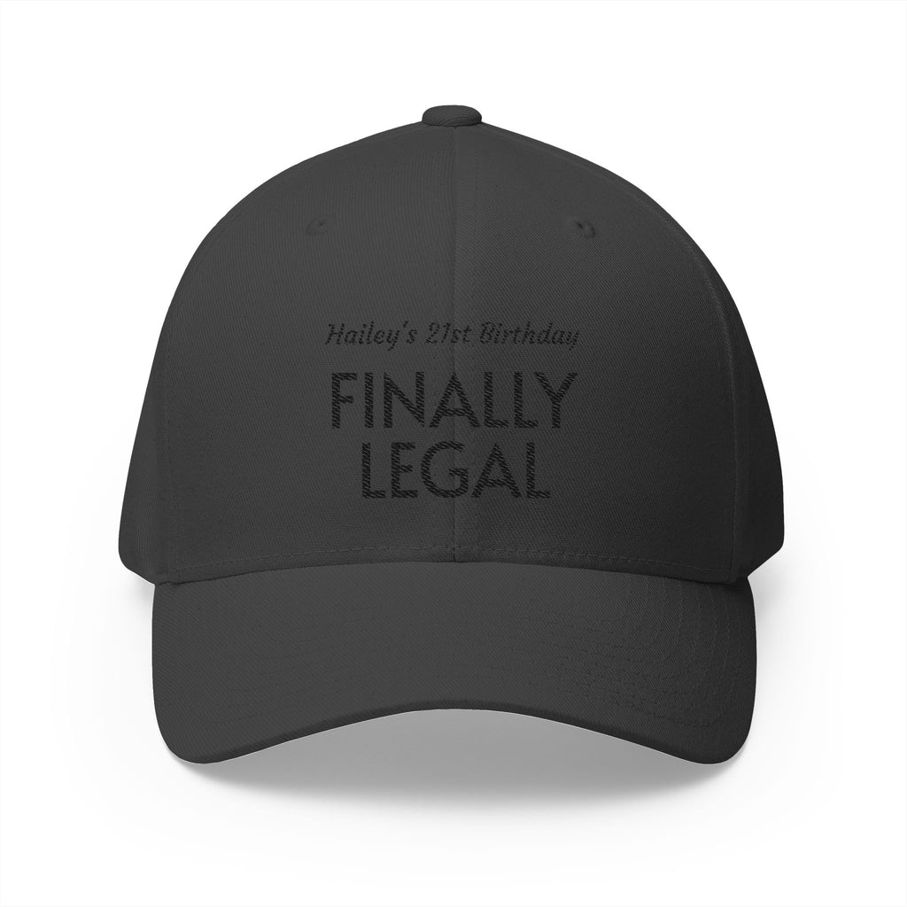 Finally Legal Embroidered Cap — Personalized 21st Birthday Hat