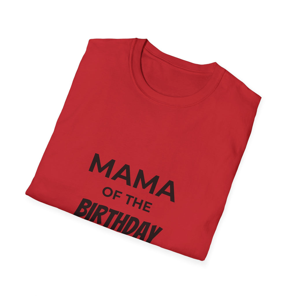 Mama of the Birthday Dude T-Shirt | Mom Birthday Shirt, Heart Back Design