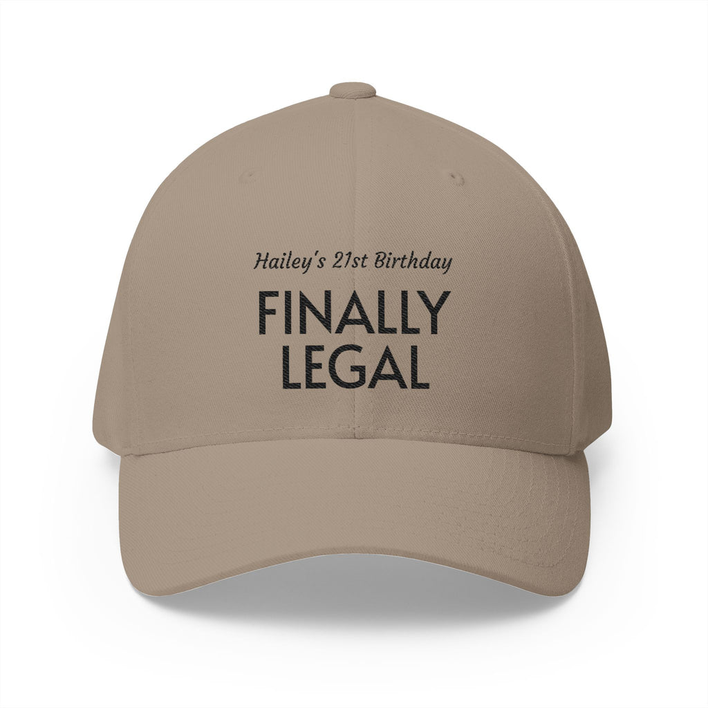Finally Legal Embroidered Cap — Personalized 21st Birthday Hat