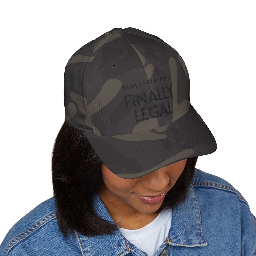 Finally Legal Embroidered Cap — Personalized 21st Birthday Hat