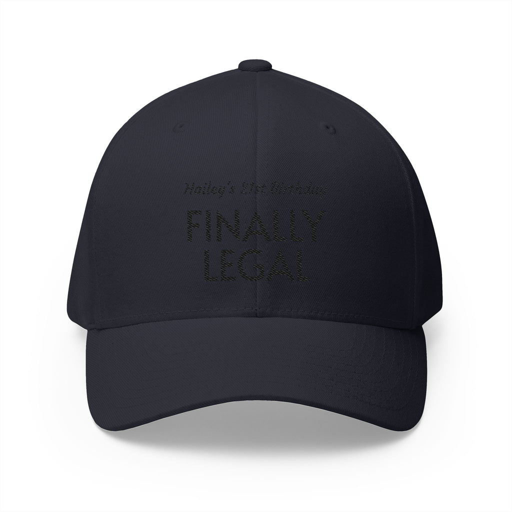 Finally Legal Embroidered Cap — Personalized 21st Birthday Hat