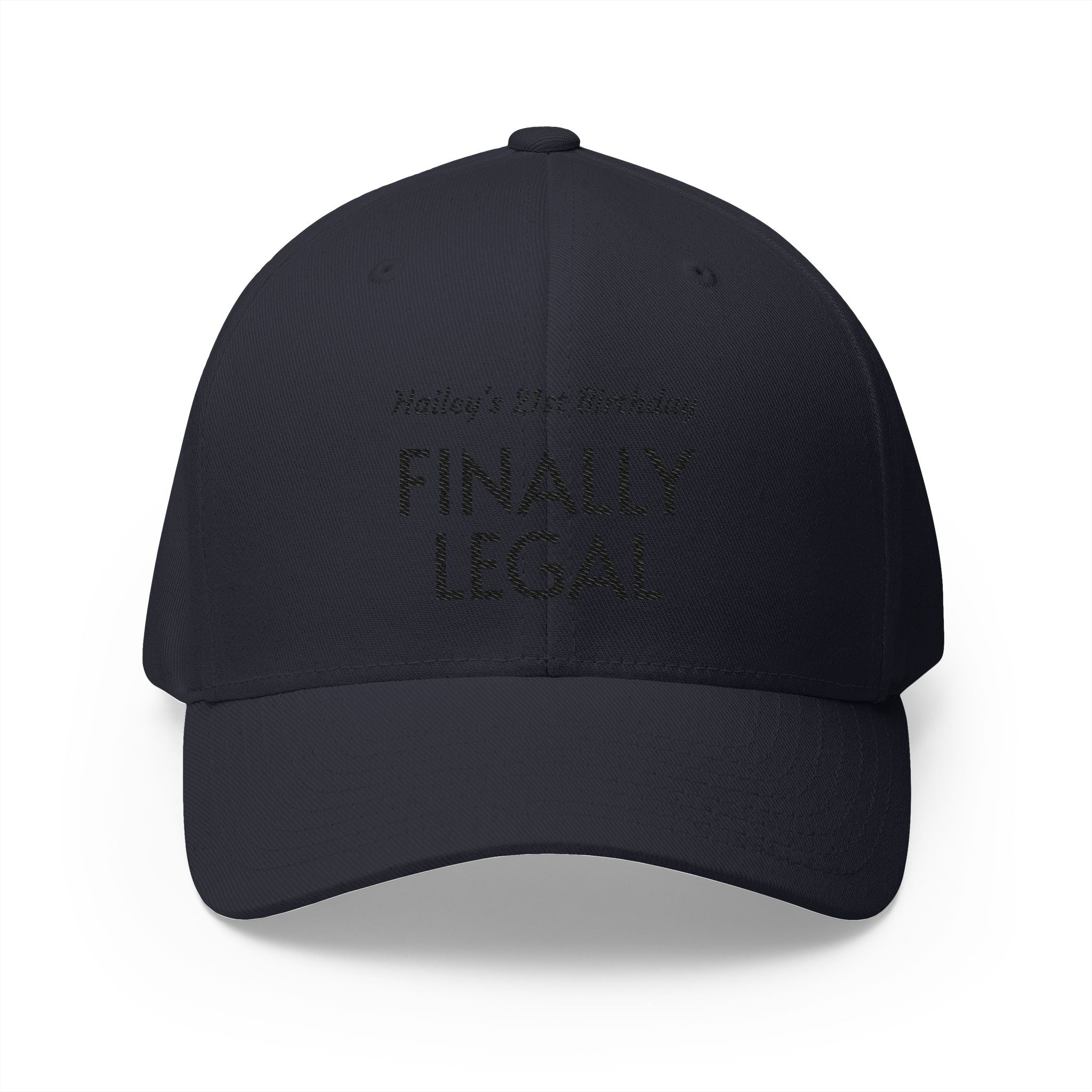 Finally Legal Embroidered Cap — Personalized 21st Birthday Hat