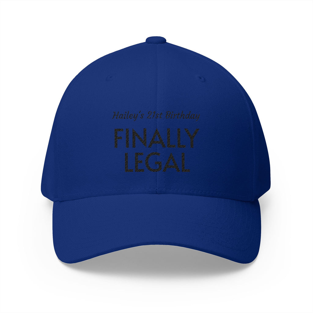 Finally Legal Embroidered Cap — Personalized 21st Birthday Hat