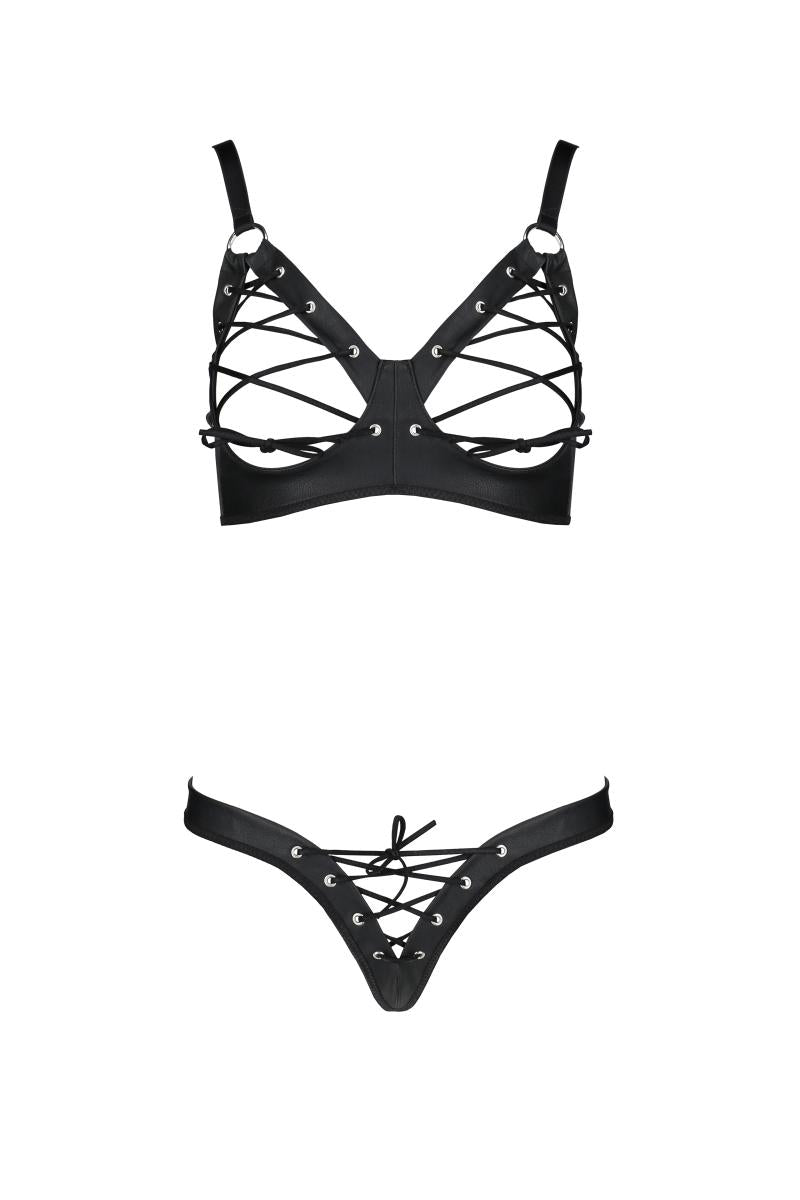 black faux leather Bikini PA596177 - 2XL/3XL